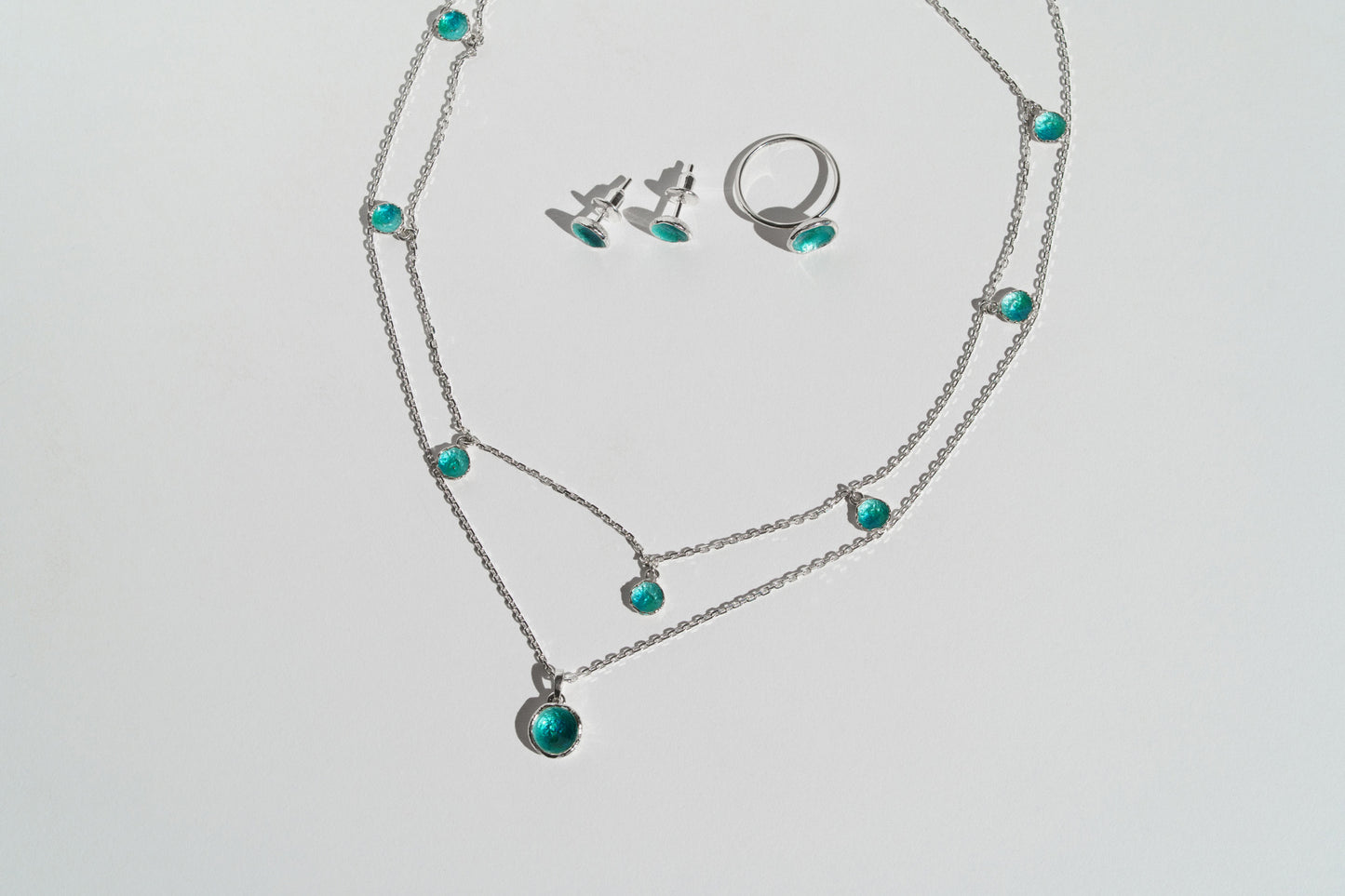 Necklace "Seas" emerald