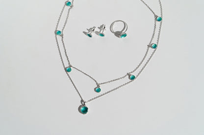 Necklace "Seas" emerald
