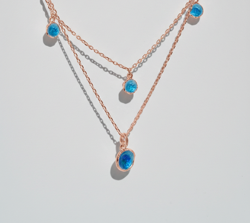 Pendant "Sea" (9 mm) blue