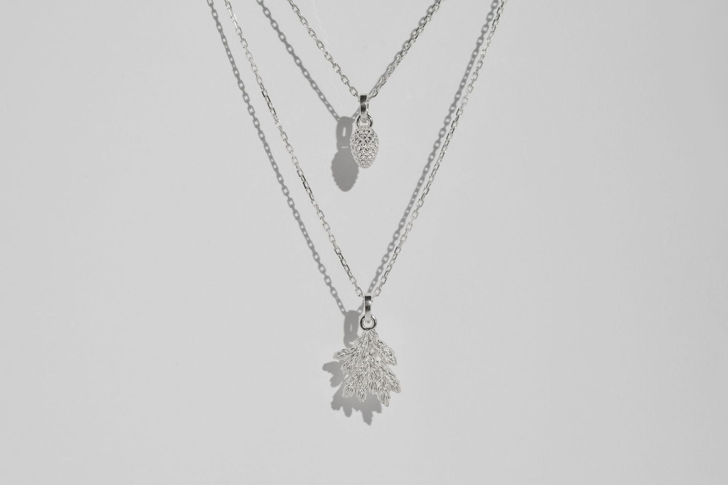 Set of pendants “Spruce branch and cone” light