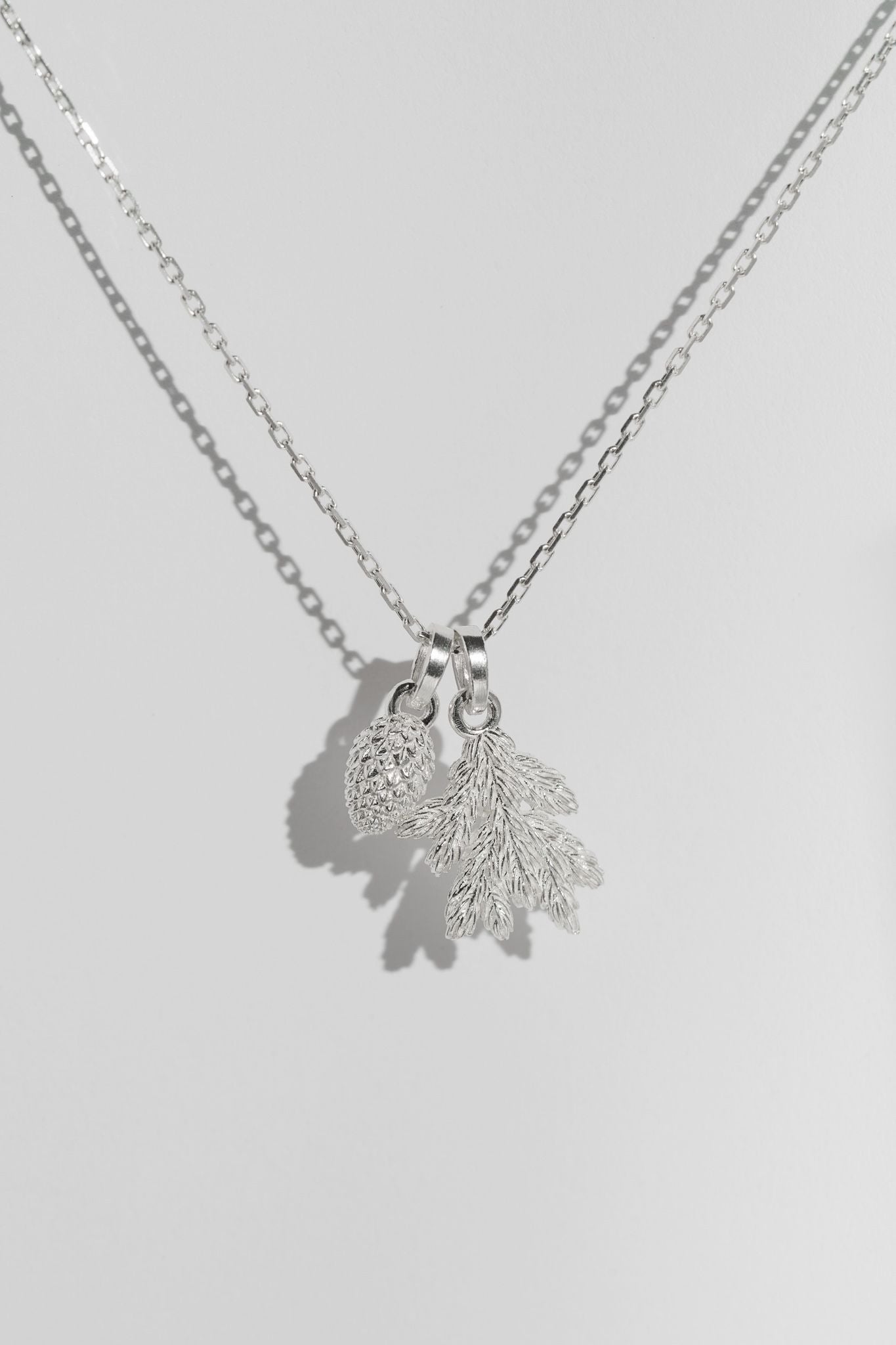 Set of pendants “Spruce branch and cone” light