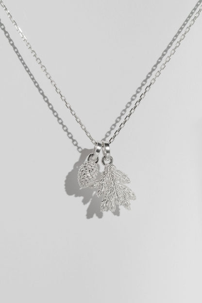 Set of pendants “Spruce branch and cone” light