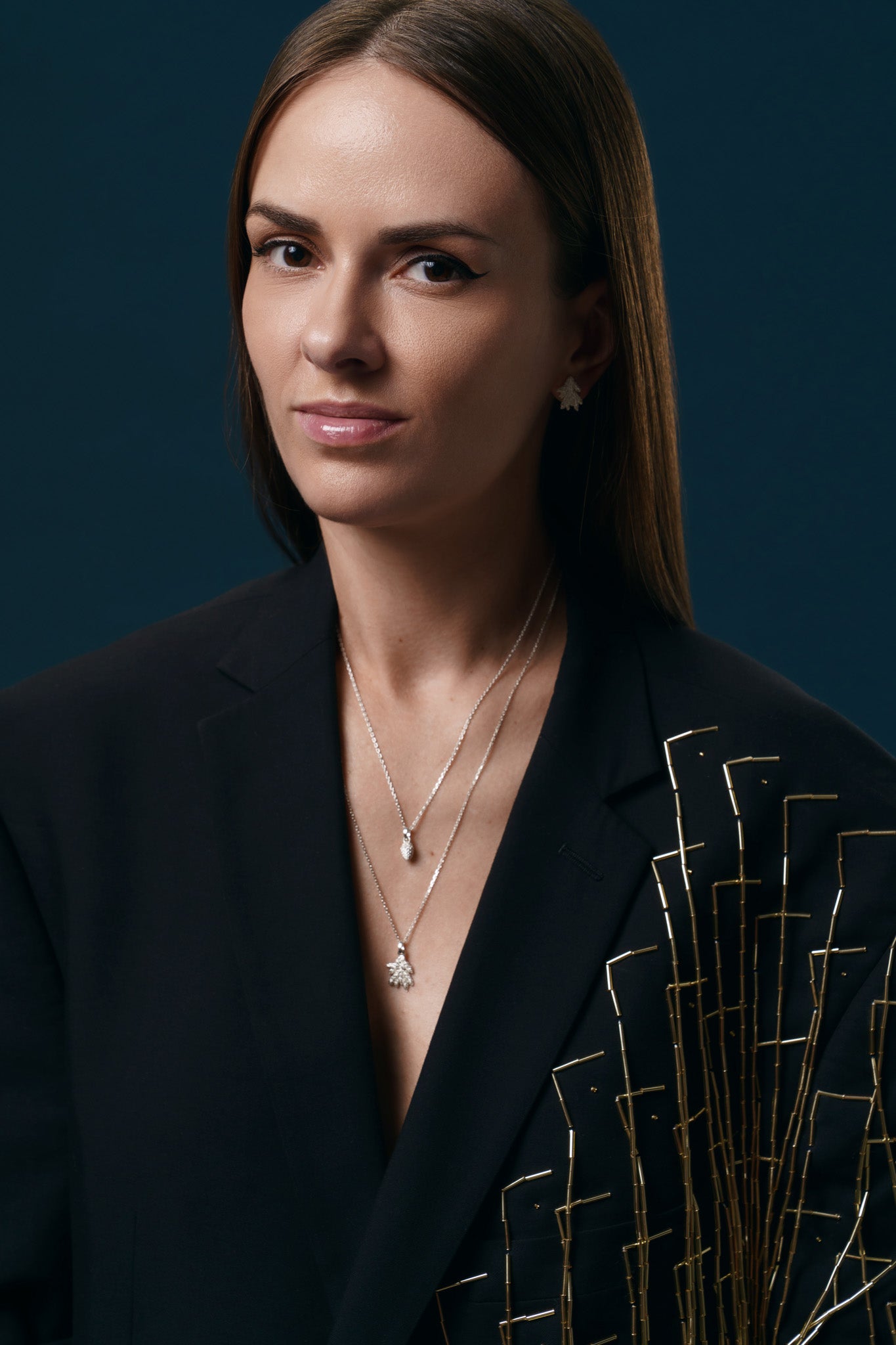 Set of pendants “Spruce branch and cone” light
