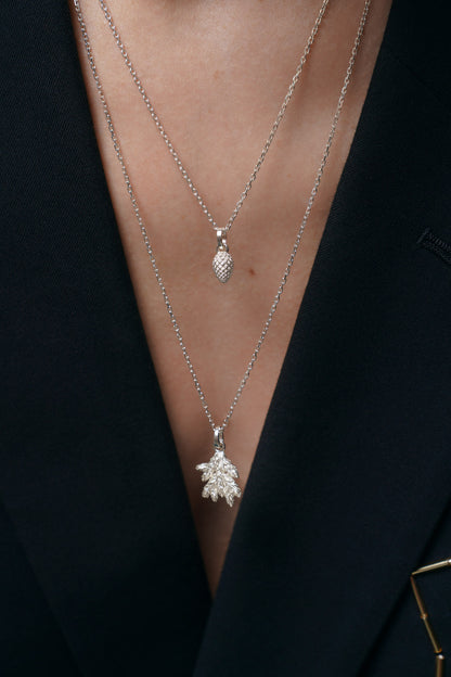 Set of pendants “Spruce branch and cone” light