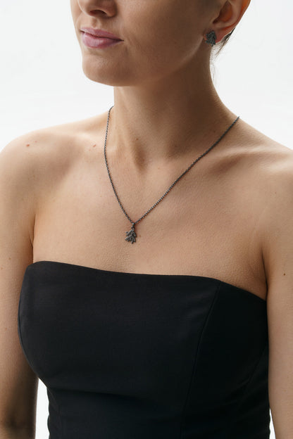 Pendant “Spruce Branch” blackened