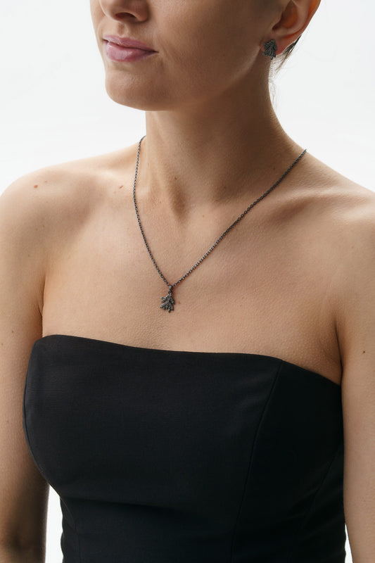 Pendant “Spruce Branch” blackened
