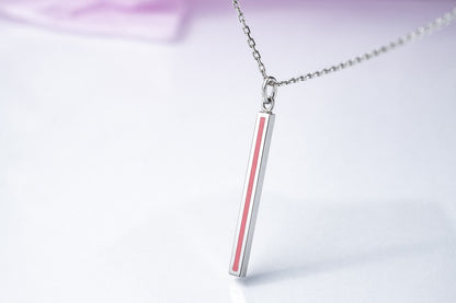 Pendant "Stripe" (31 mm) with enamel