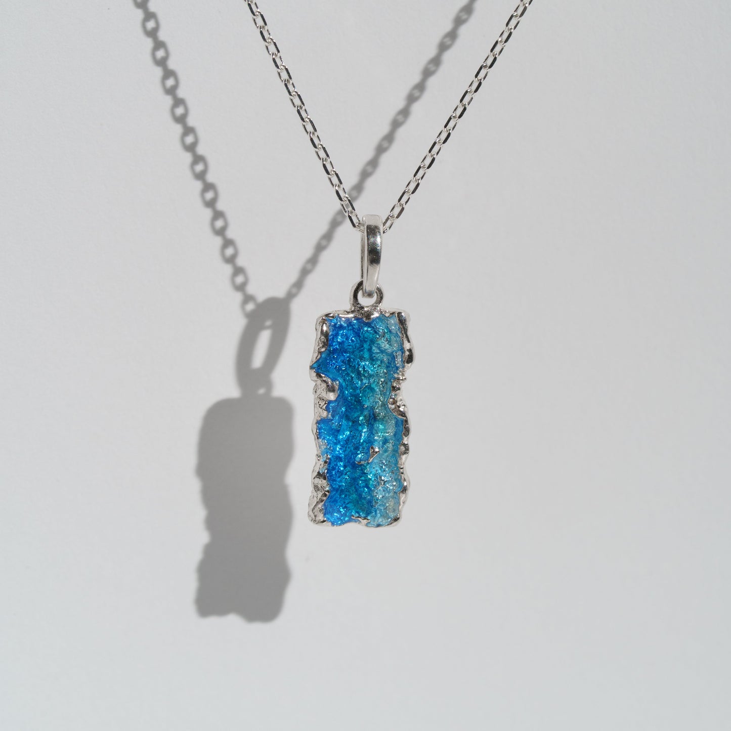 Pendant "Wave" (10x20 mm) blue