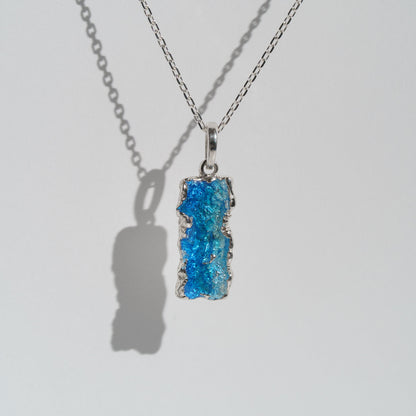 Pendant "Wave" (10x20 mm) blue