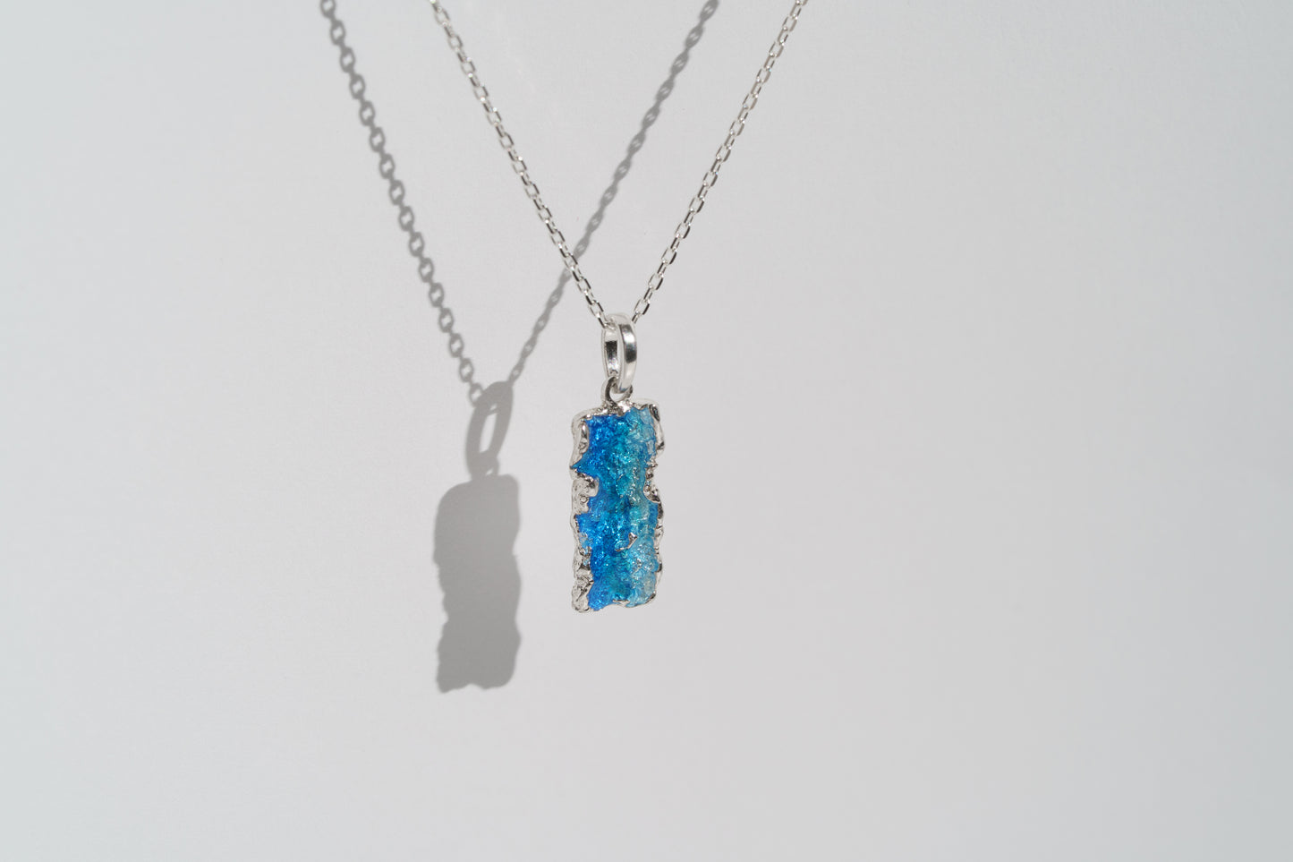 Pendant "Wave" (10x20 mm) blue
