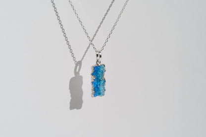 Pendant "Wave" (10x20 mm) blue