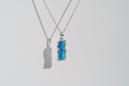 Pendant "Wave" (10x20 mm) blue