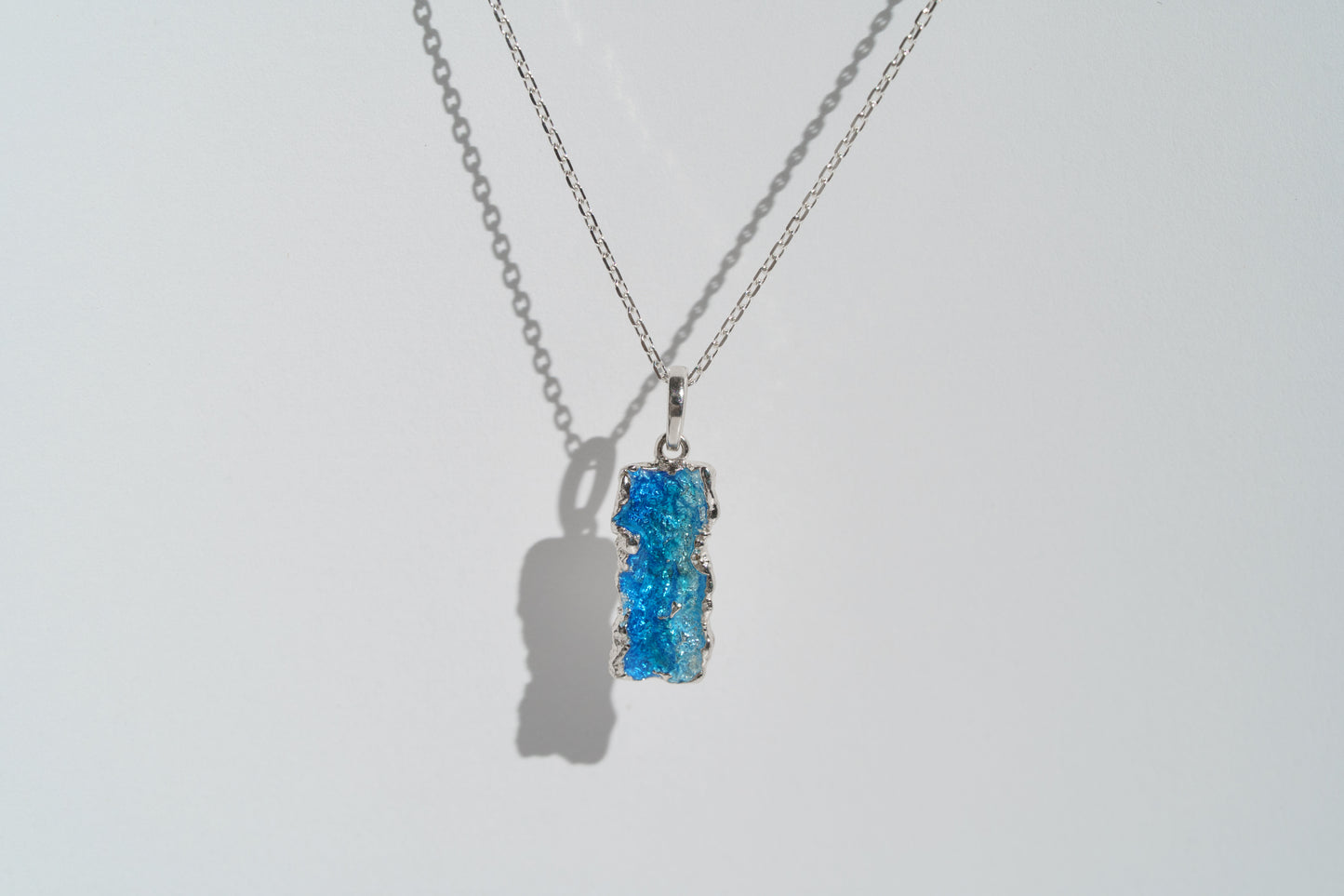 Pendant "Wave" (10x20 mm) blue