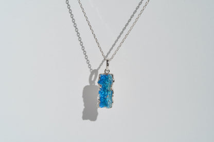 Pendant "Wave" (10x20 mm) blue