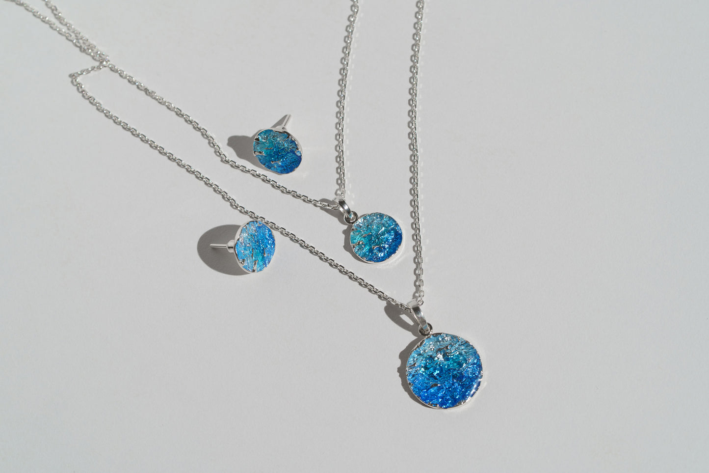 Pendant-disc "Wave" (10 mm) blue