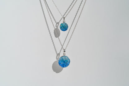 Pendant-disc "Wave" (10 mm) blue