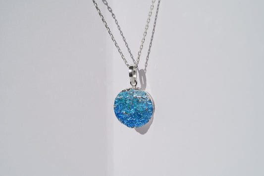Pendant-disc "Wave" (15 mm) blue