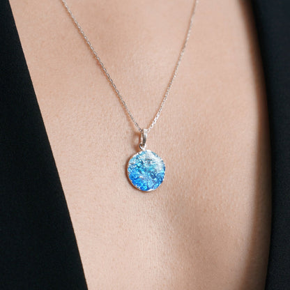 Pendant-disc "Wave" (10 mm) blue