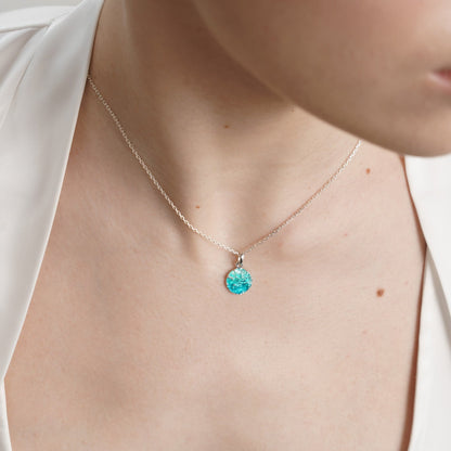 Pendant-disc "Wave" (10 mm) emerald