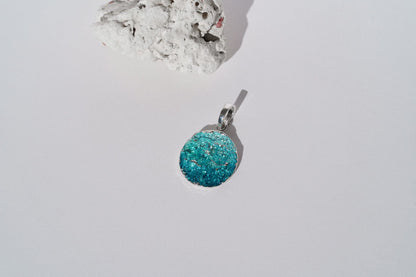 Pendant-disk "Wave" (15 mm) emerald
