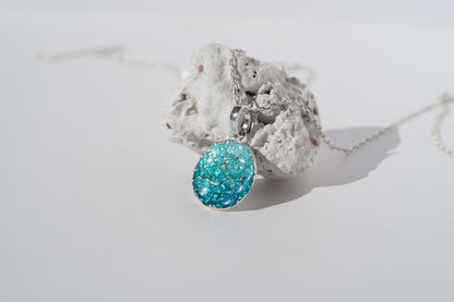 Pendant-disk "Wave" (15 mm) emerald