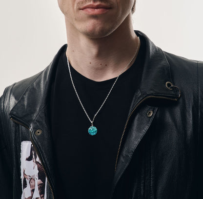 Pendant-disc "Wave" (15 mm) emerald