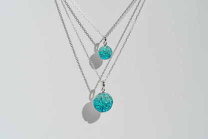 Pendant-disc "Wave" (10 mm) emerald