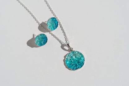 Pendant-disc "Wave" (15 mm) emerald