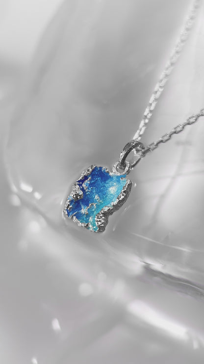 Pendant "Wave" blue (8х10 mm)