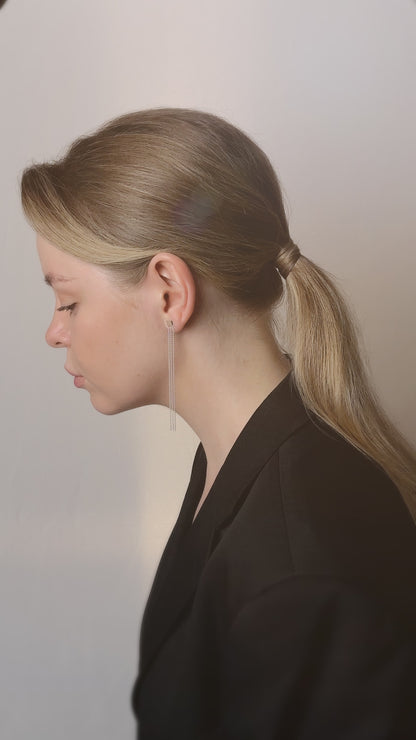 Earrings "Three strings"