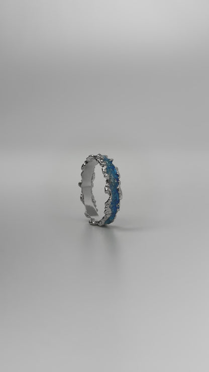Ring "Wave" blue (4 mm)