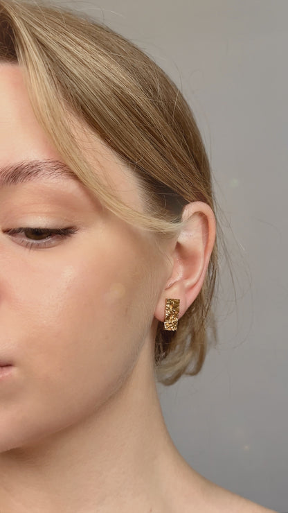 Earrings "Granite rock"  (7/16 mm)