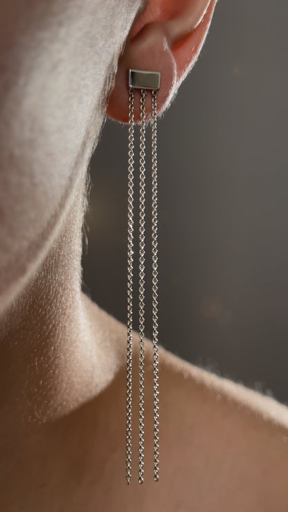 Earrings "Three strings"