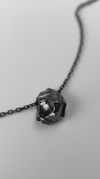 Necklace "Anthracite" blackened