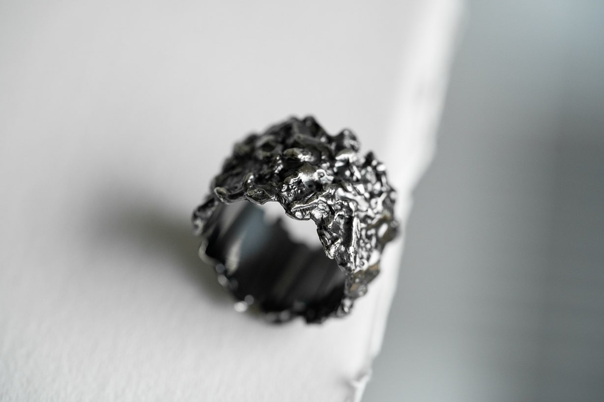 Ring "ASTEROIDAL BELT" blackened (15 mm)