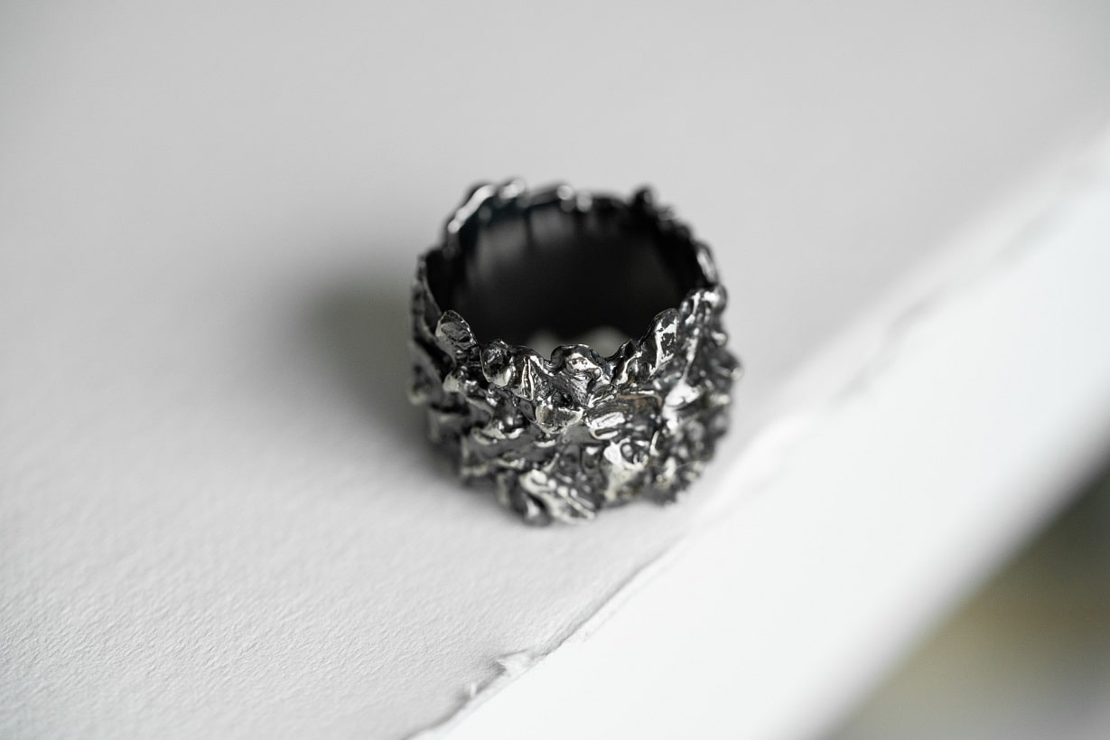 Ring "ASTEROIDAL BELT" blackened (15 mm)