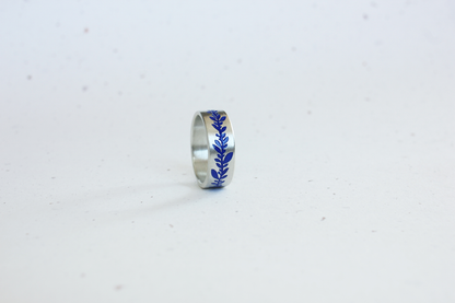 Ring "Branch" (7 mm) with enamel