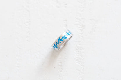 Ring "Branch" (7 mm) with enamel