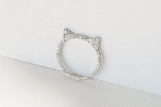 Ring "Ears" (Model 2) with gemstones