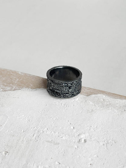 Ring "CHARCOAL"  blackened (10 mm)