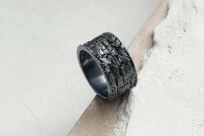 Ring "CHARCOAL"  blackened (10 mm)