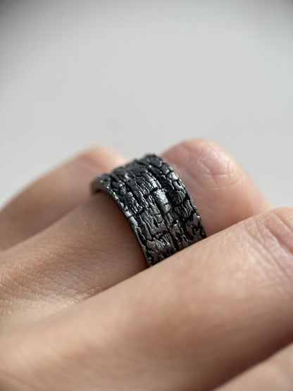 Ring "CHARCOAL"  blackened (10 mm)