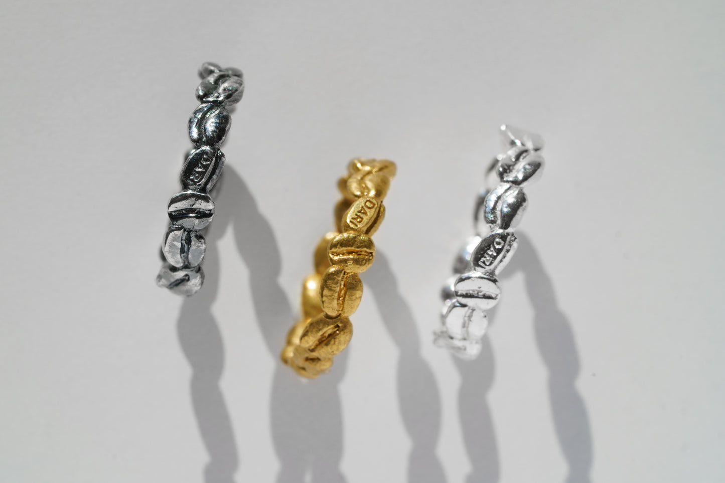 Ring "Coffee beans" (4 mm) light