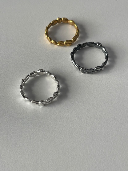 Ring "Coffee beans" (4 mm) light