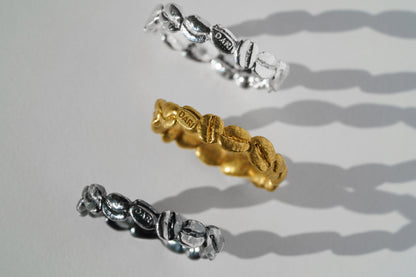 Ring "Coffee beans" (4 mm) light