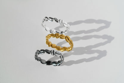 Ring "Coffee beans" (4 mm) light
