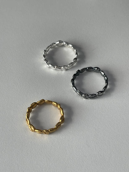 Ring "Coffee beans" (4 mm) light