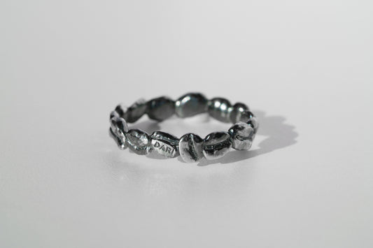 Ring "Coffee beans" (4 mm) blackened