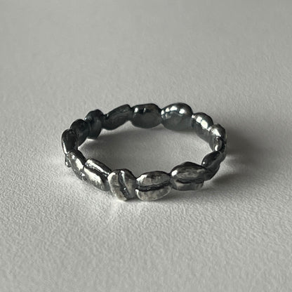 Ring "Coffee beans" (4 mm) blackened