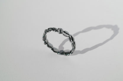 Ring "Coffee beans" (4 mm) blackened